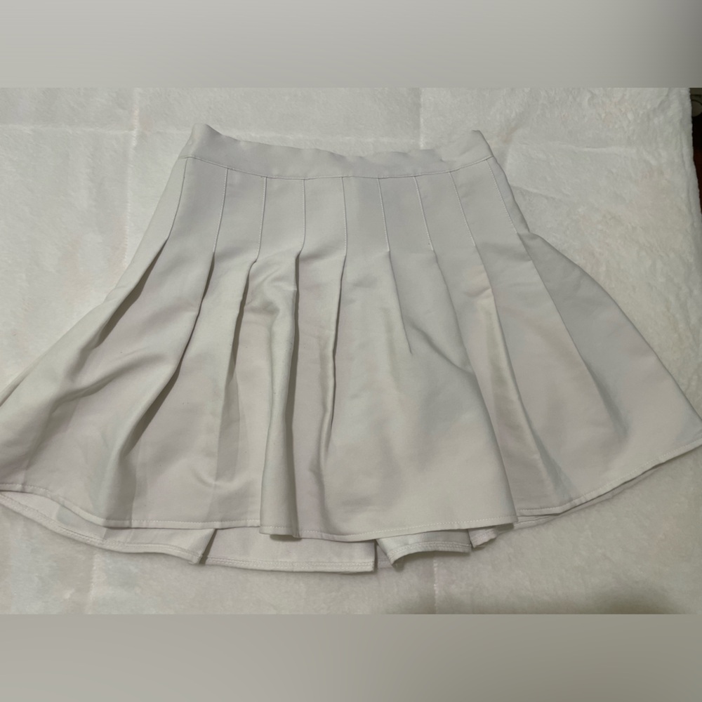 Women’s White Pleated Uniform Cosplay Skirt
